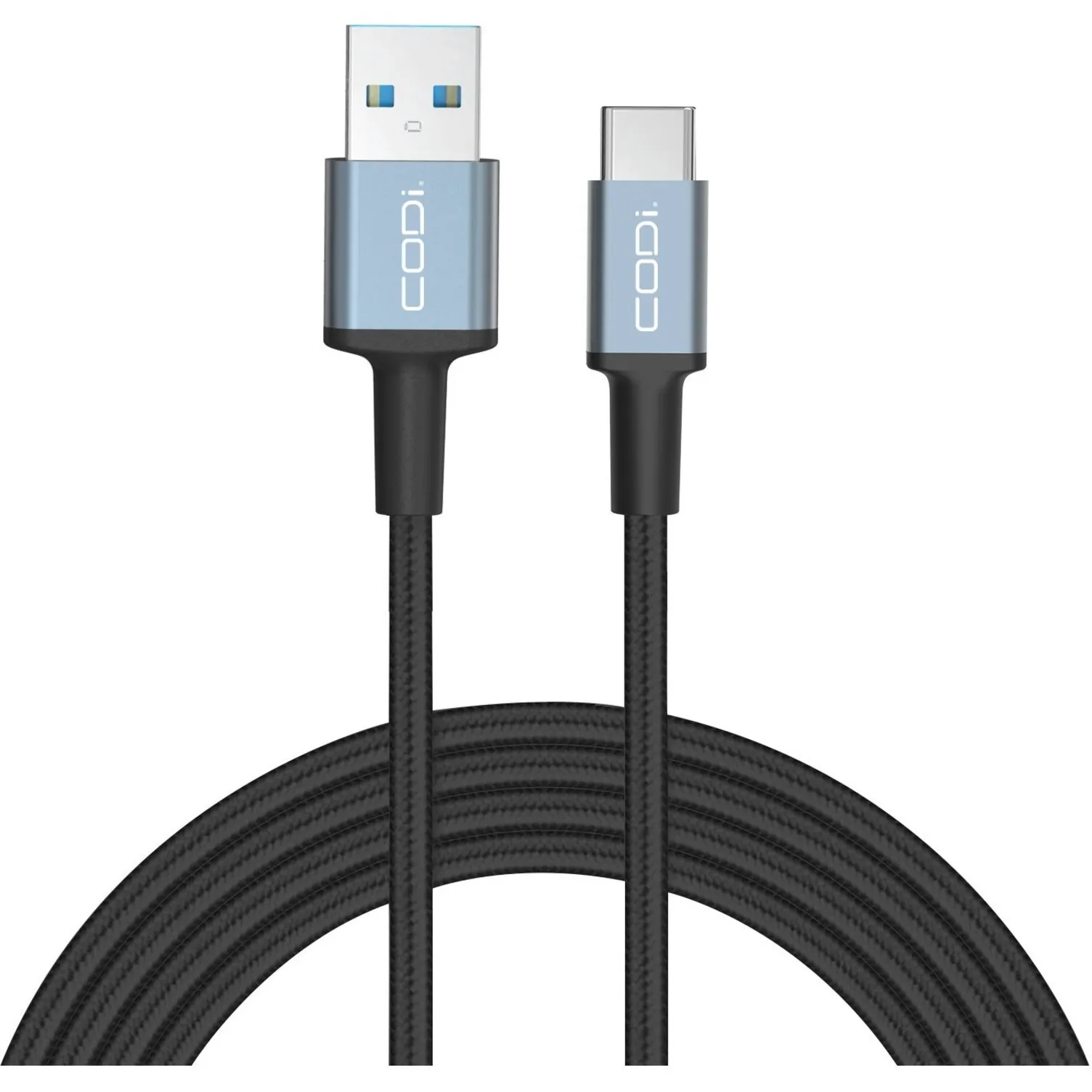 CODi A01061 — 6-Inch USB to USB-C Charge/Sync Cable - Braided Nylon