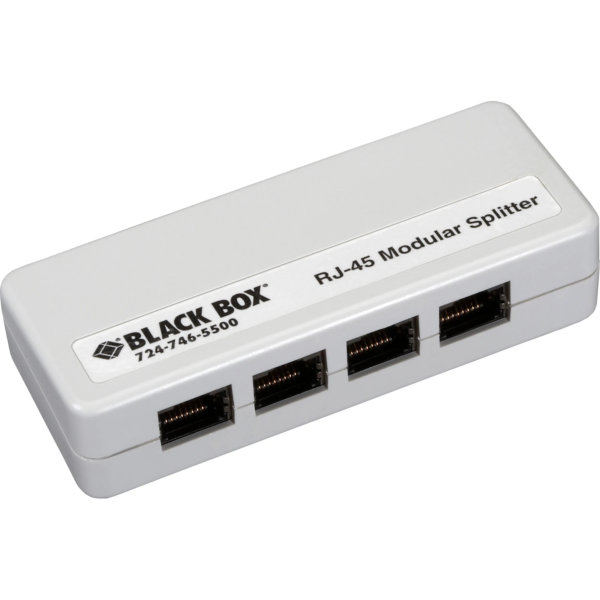 BLACK BOX CORPORATION FM810-R2 — RJ45 MODULAR SPLITTER - A-PIN, SHIELDED, (1) RJ45 TO (4) RJ45