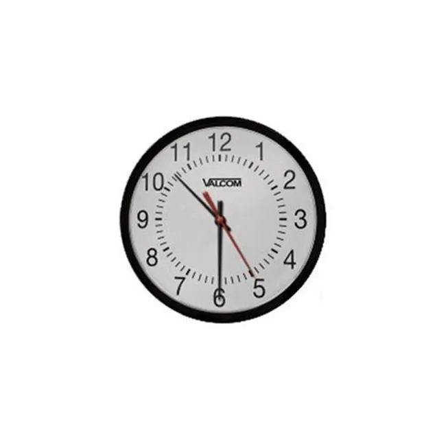VALCOM V-A2412B — 12ROUND CLOCK,BLACK,SURFACE MOUNT,24V