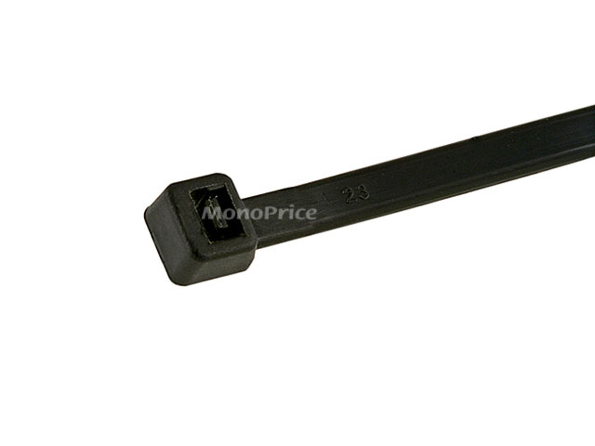 Monoprice 5755 - CABLE TIE 4 INCH 18LBS_ 100PCSPK-BLACK