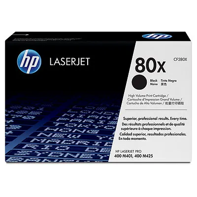 HP CF280X — HP 80X (CF280X) Toner Cartridge - Single Pack - Laser - 6900 Pages - Black - 1 Each