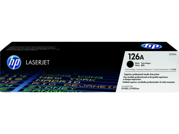 HP CE310A — HP 126A (CE310A) Toner Cartridge - Single Pack - Laser - Standard Yield - 1200 Pages - Black - 1 Each