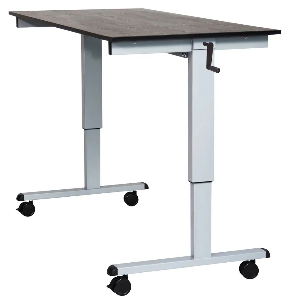Luxor STANDCF60-AG/BO — High-Speed Crank Adjustable Standing Desk - 59x29.5