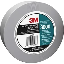 3M MMM 3900CT — 3M Multipurpose Utility-Grade Duct Tape - 60 yd Length x 1.88 Width - 7.6 mil Thickness - 3 Core - Polyethylene Coated Cloth Backing - 24 / Carton - Silver