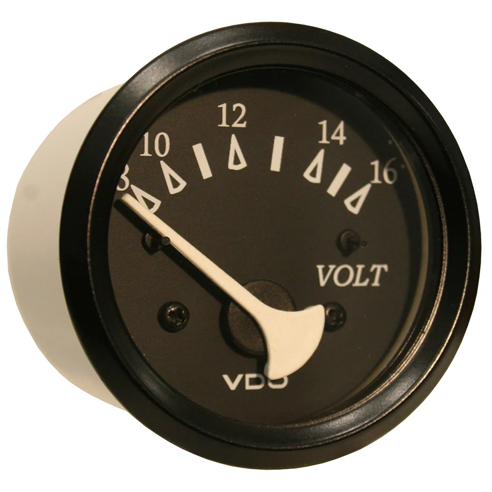 VDO 332-11805 — VDO Cockpit Marine 52mm Voltmeter - Black Dial/Bezel