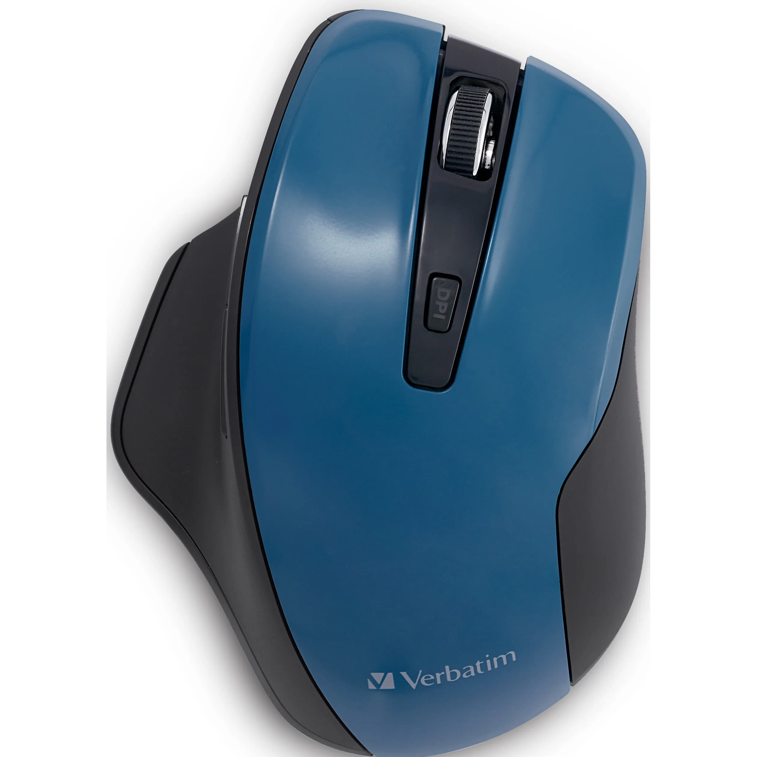 VERBATIM 70244 — Verbatim Silent Ergonomic Wireless Blue LED Mouse - Dark Teal - Blue LED - Wireless - Radio Frequency - 2.40 GHz - Dark Teal - 1 Pack - USB - 1600 dpi