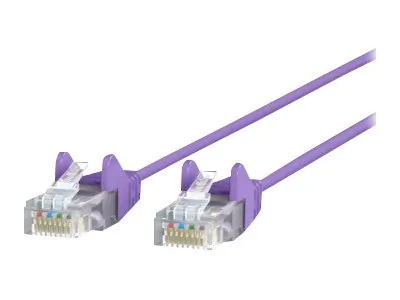 Belkin CE001B01-PUR-S — BELKIN CAT6 SLIM 28AWG CABLE-PURPLE -1FT