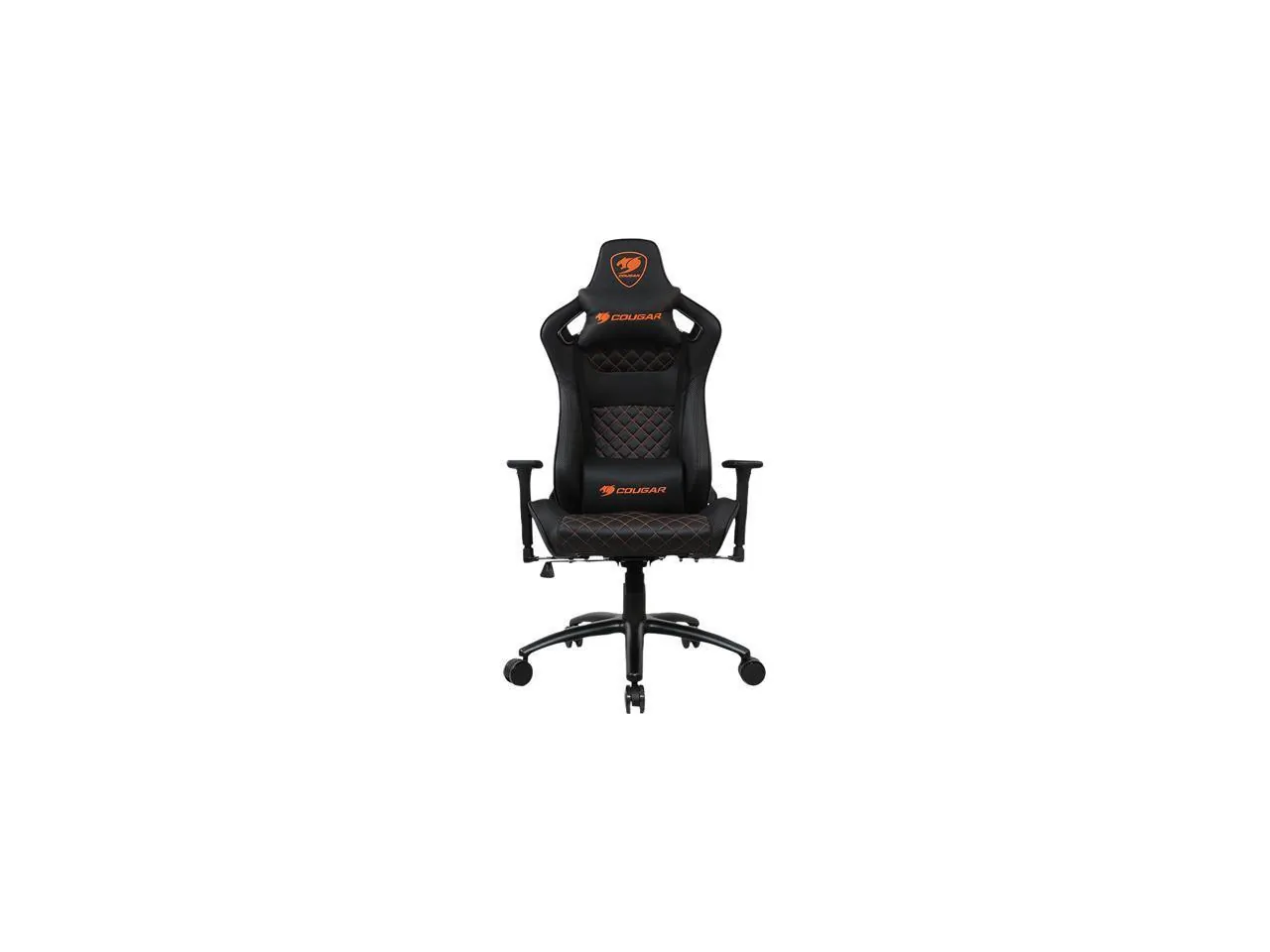 COMPUCASE CORP EXPLORESBLACK - COUGAR MID-TIER GAMING CHAIR WITH ERGONOMIC DESIGN