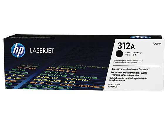 HP CF380A — HP 312A (CF380A) Toner Cartridge - Single Pack - Laser - 2400 Pages - Black - 1 Each