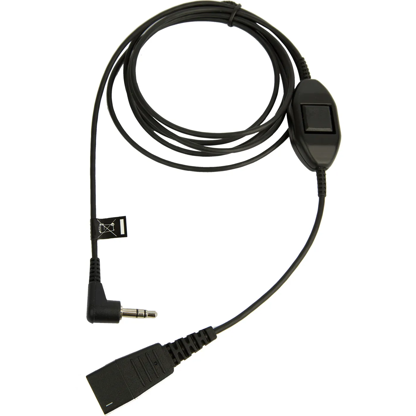 Jabra 8735-019 - QD to 3.5mm Cable with Mute Switch for Alcatel Phones