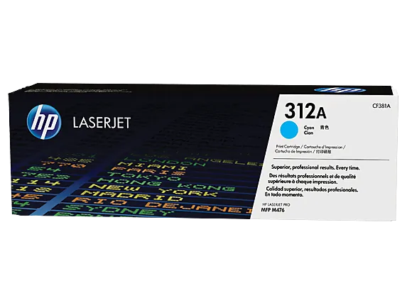 HP CF381A — HP 312A (CF381A) Toner Cartridge - Single Pack - Laser - 2700 Pages - Cyan - 1 Each