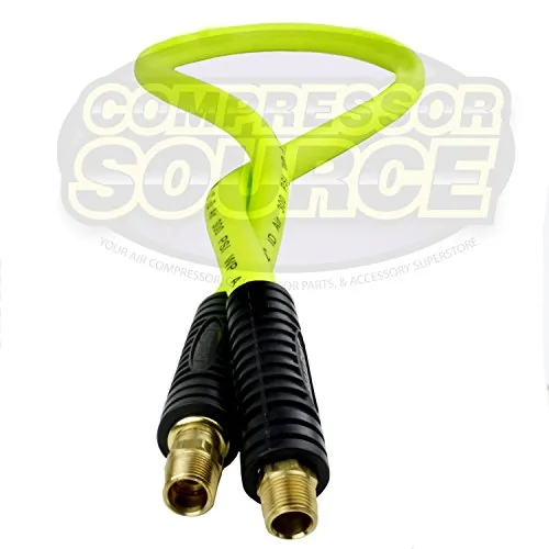 FLEXZILLA HFZ1204YW4S — Flexzilla 1/2in x 4ft Whip Hose with Swivel Fittings