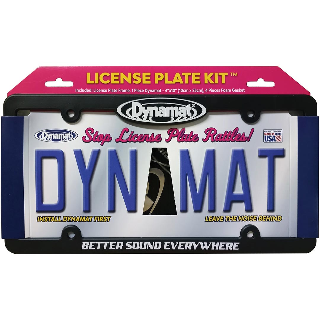 Dynamat TLM-19100IP - DYNAMAT LICENSE PLATE KIT 4x10 XTREME + FRAME