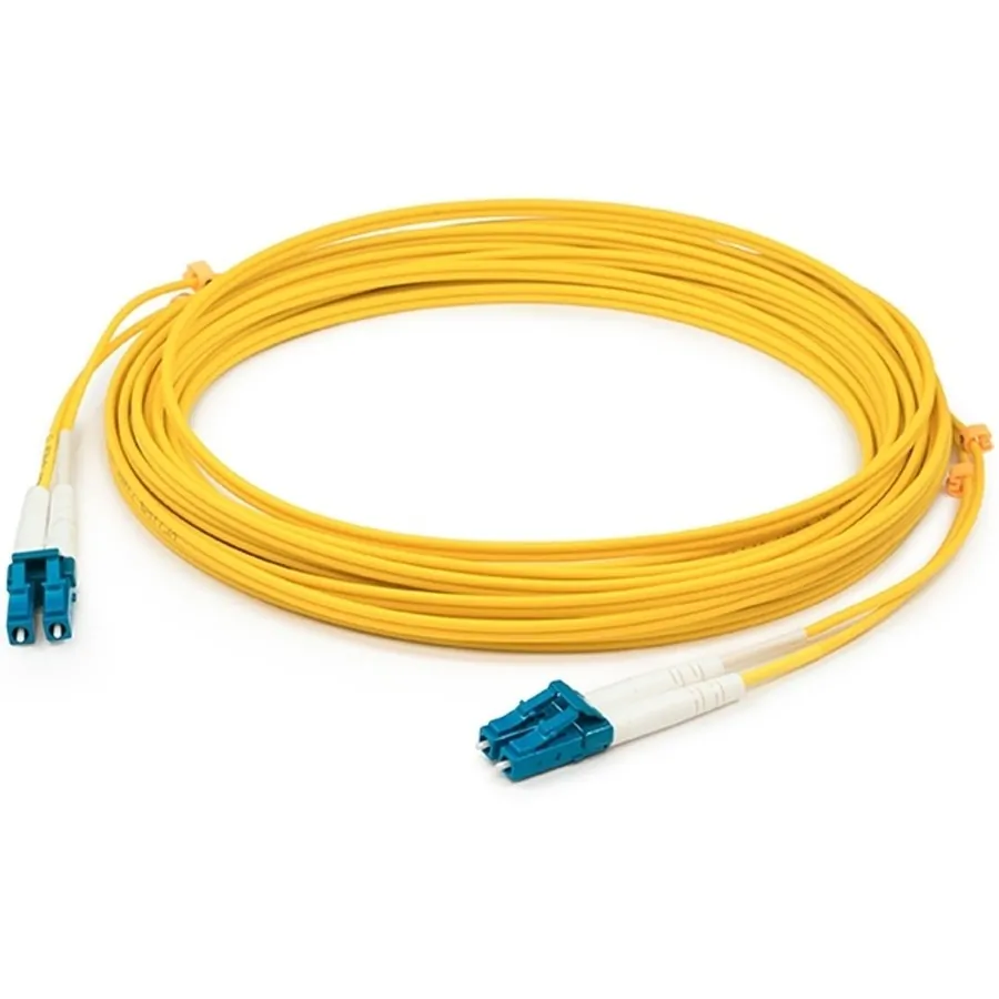 ADDON ADD-LC-LC-0-3M9SMF — 0.3M LC TO LC YELLOW OS2 DUPLEX OFNR (RISER-RATED) SMF FIBER PATCH CABLE