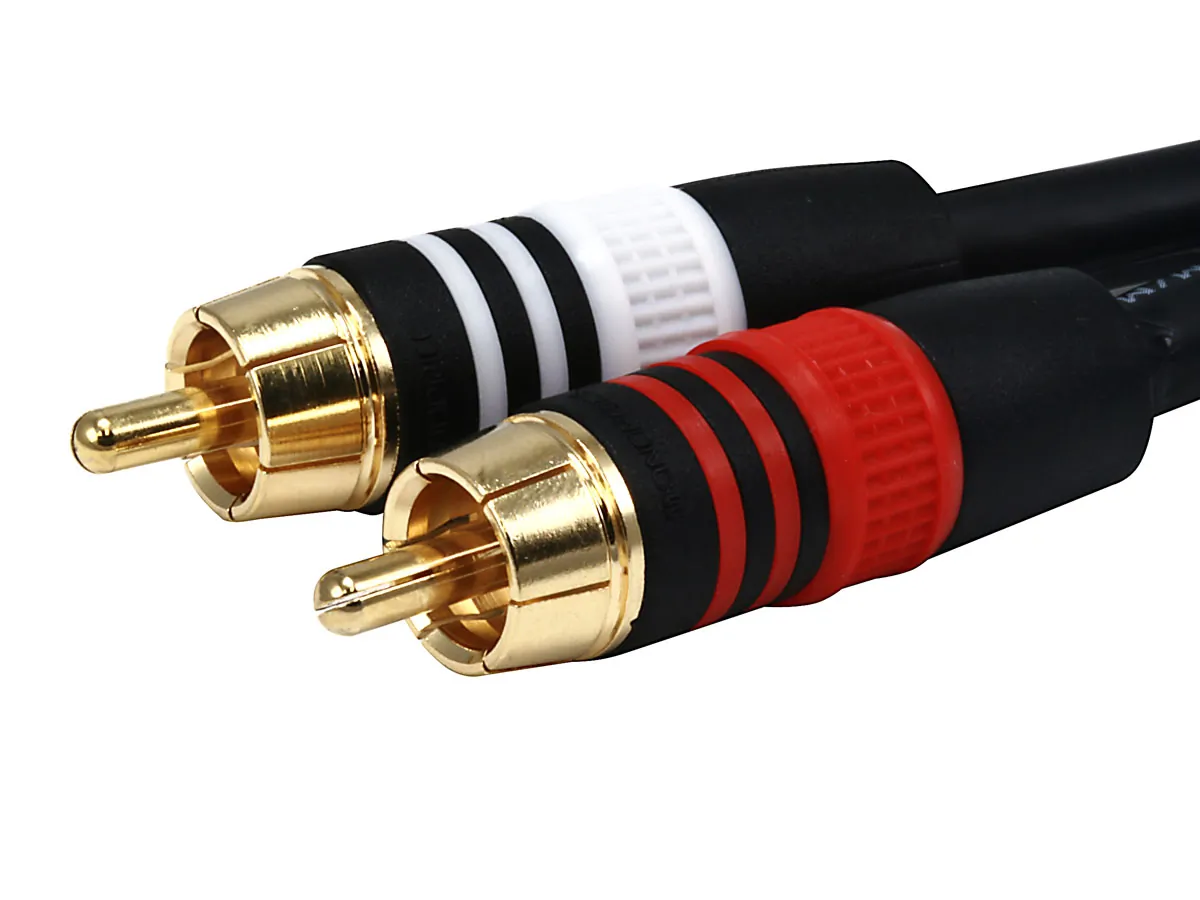 Monoprice 5348 — RCA PLUG/2 RCA PLUG M/M CABLE -BLACK15FT