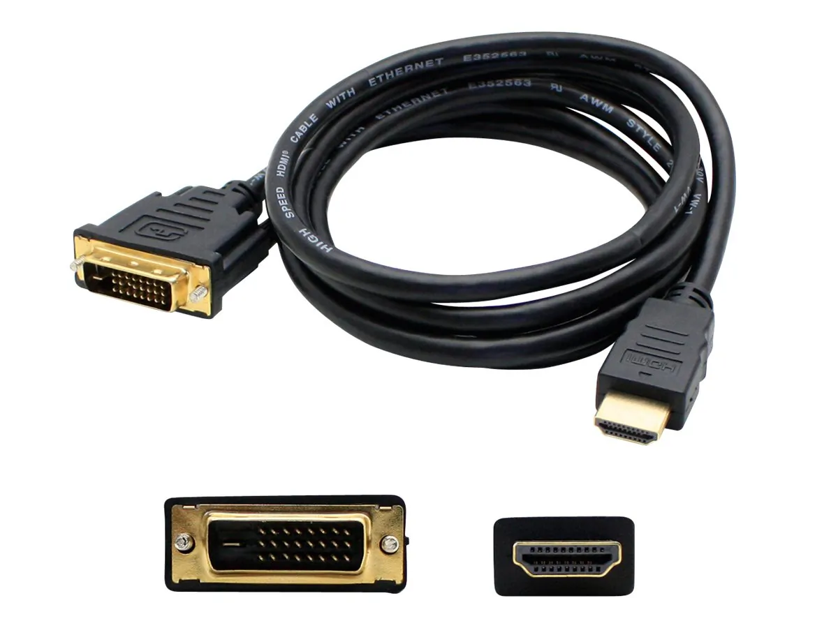 ADDON HDMI2DVID12F — 12FT HDMI/DVI-D M/M BLACK ADAPTER CBL