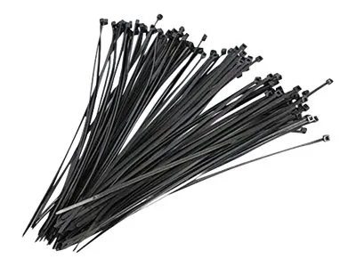 4XEM 4X6ZIPTIE100BR — 100 Pack 6-Inch Reusable Nylon Cable Ties - Black