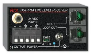 RDL TX-TPR1A — Advanced Active Balanced Twisted Pair Receiver Module