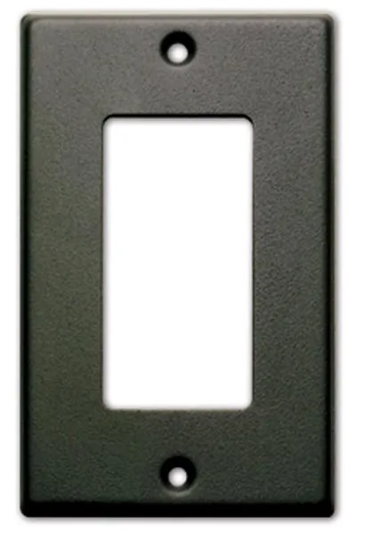 RDL CP-1B — Single Black Cover Plate for Electrical Outlets