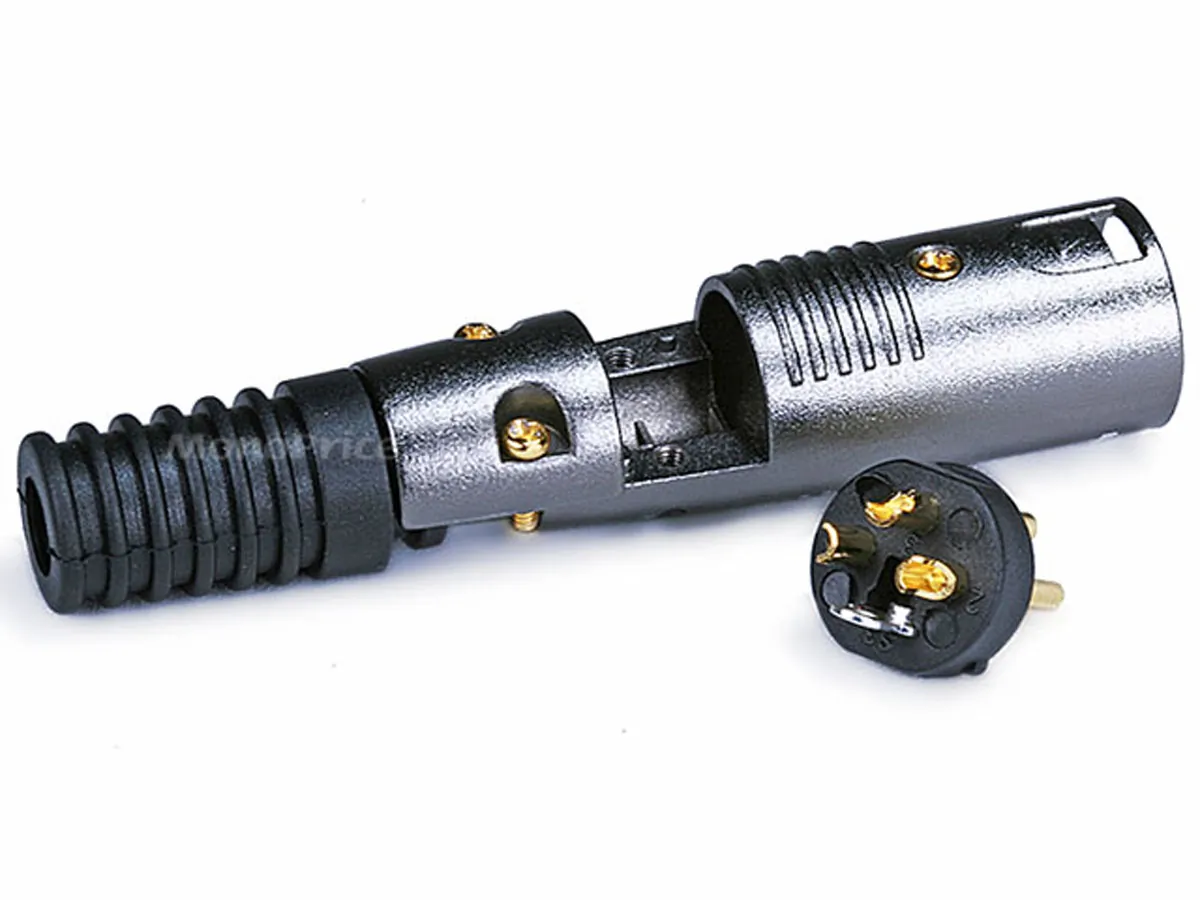 Monoprice 6210 - 3-Pin XLR Male Microphone Connector for Secure Audio Connect