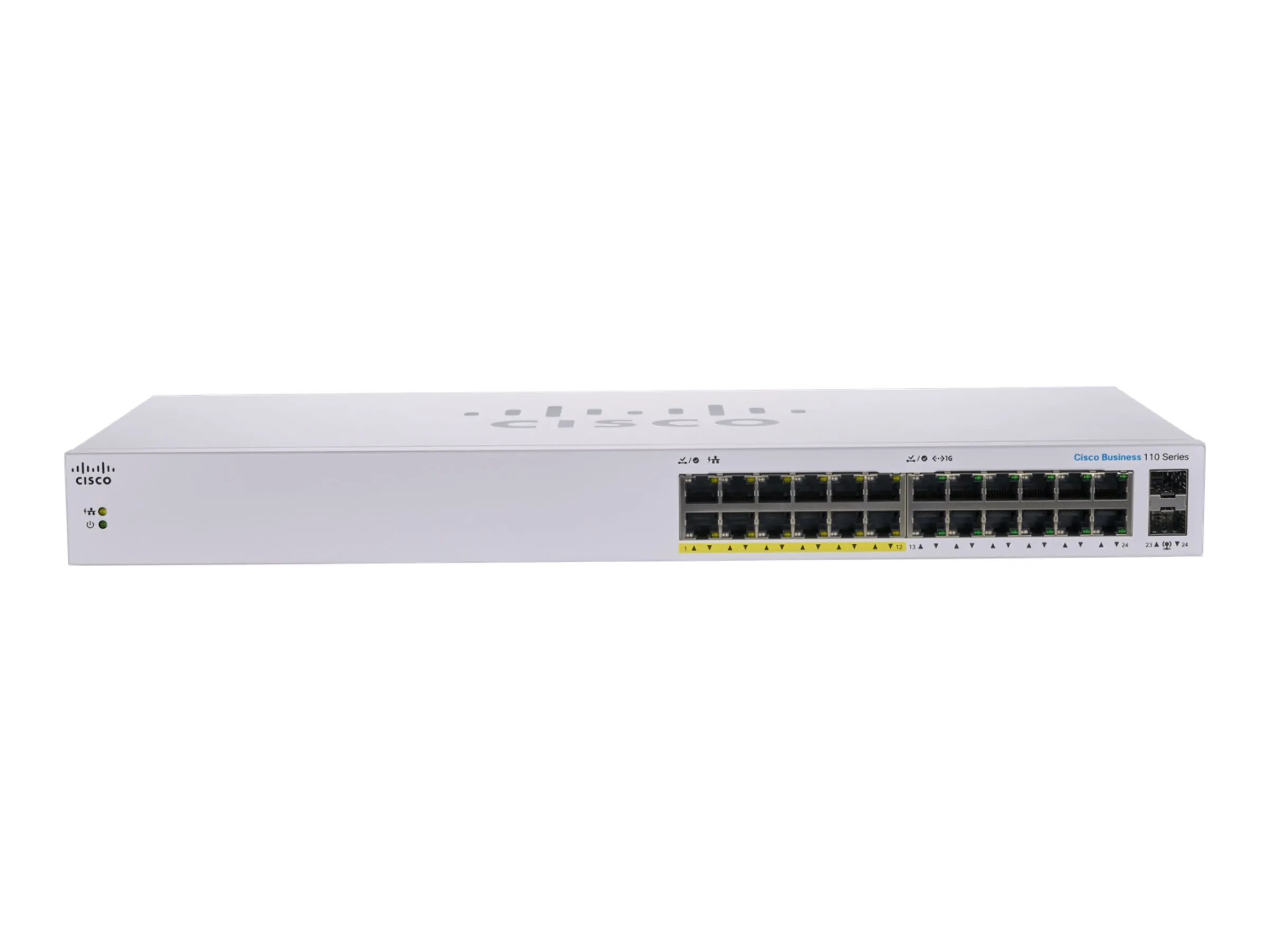 Cisco CBS110-24PP-NA-RF — CBS110UNMANAGED24-PORTGEPARTALPOE2X1GSFPSHARD REMANUFACTURED