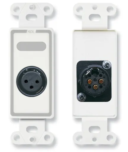 RDL D-XLR3F - 3-Pin XLR Female Socket Mounting Plate for Audio Application