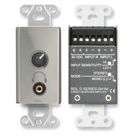RDL DS-SH1M - Stainless Steel Stereo Headphone Amplifier with Control