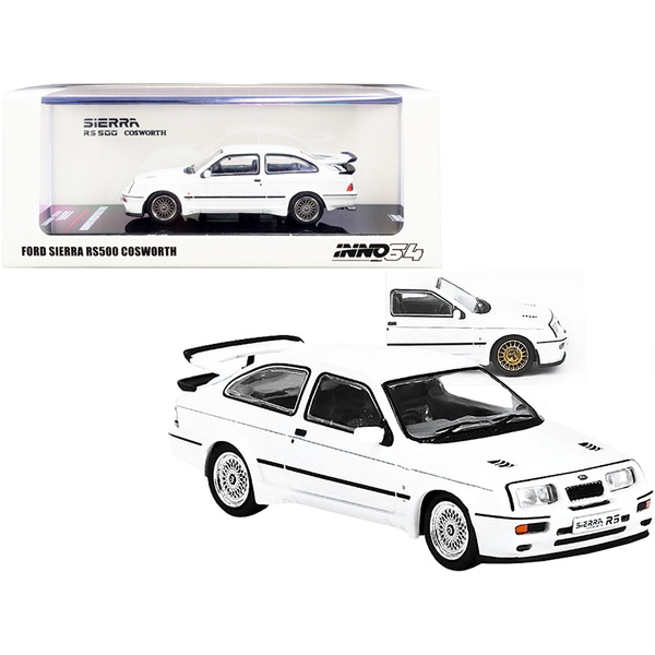 Inno Models IN64-RS500-DIWH - 1986 Ford Sierra RS500 Cosworth RHD (Right Hand Drive) White
