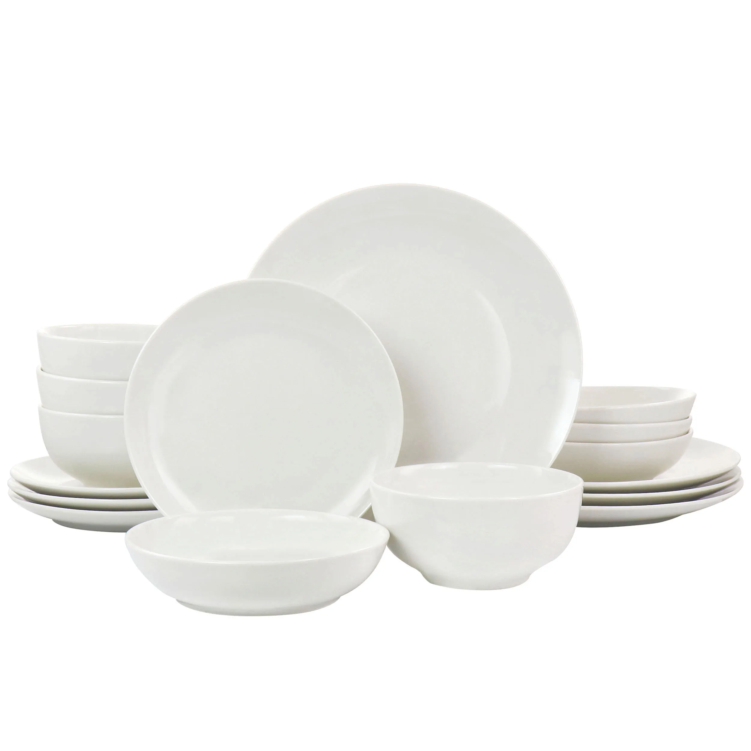 ELAMA EL-CAMELLIA — Elama Camellia 16 Piece Porcelain Double Bowl Dinnerware Set