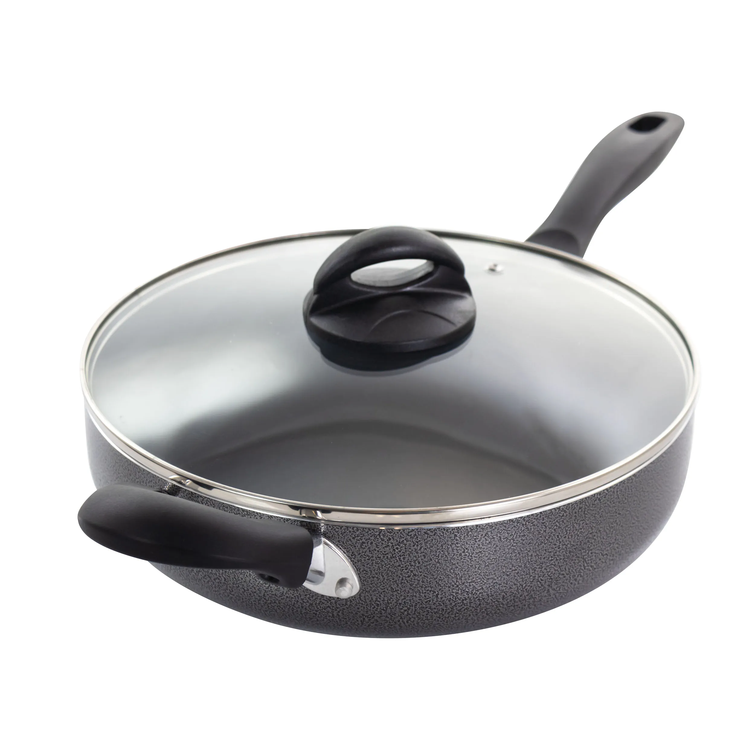 OSTER 75663.02 — Oster Clairborne 10.25 Inch Aluminum Sauté Pan with Lid in Charcoal Grey