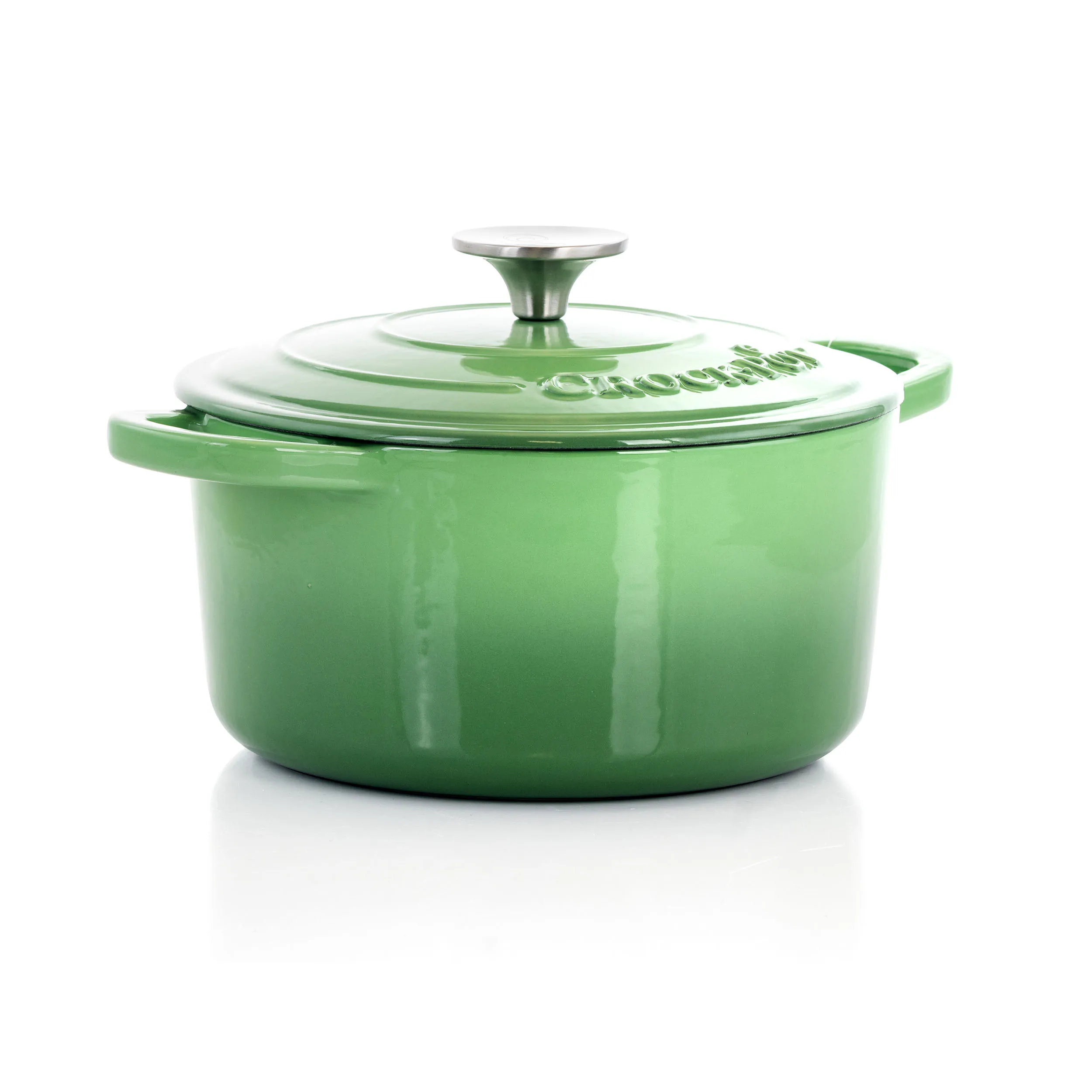 CROCK-POT 124966.02 — Crock-Pot Artisan 2 Piece 3 Quarts Enameled Cast Iron Dutch Oven in Pistachio Green