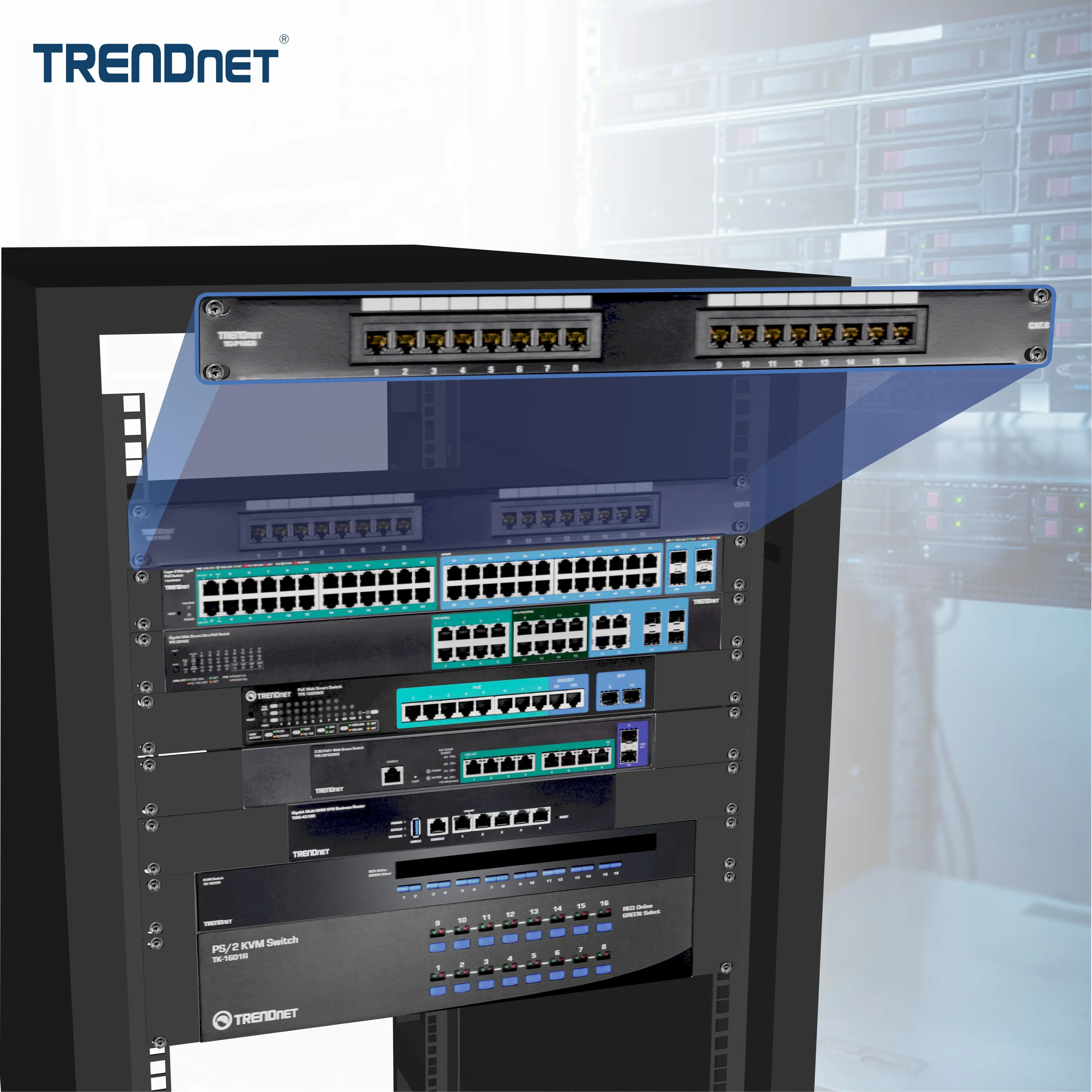 TRENDNET TC-P16C6 — CAT6 16-PORT UNSHIELDED PATCH PANEL