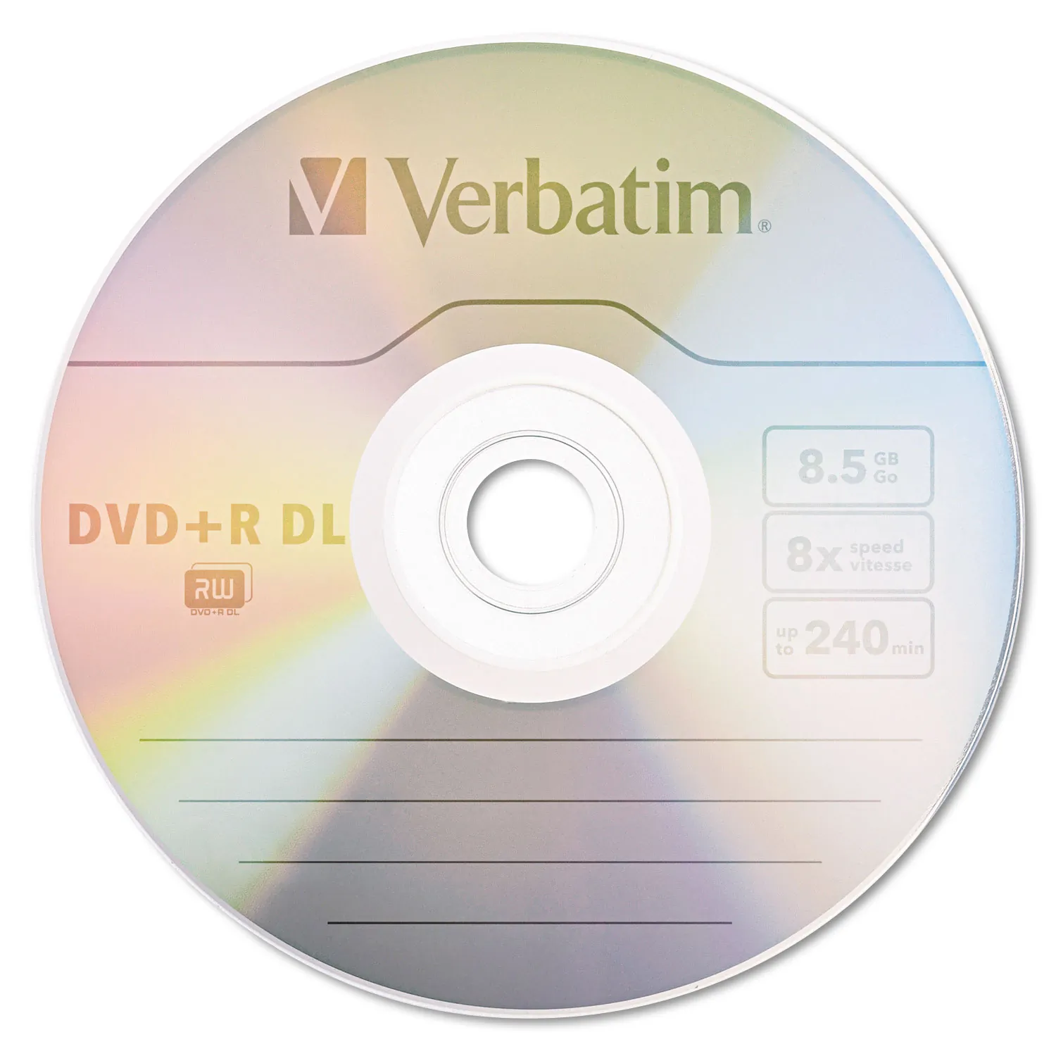 VERBATIM 95311 — Verbatim(R) 95311 8.5GB 8x Branded AZO DVD+R DLs, 5 pk with Slim Cases