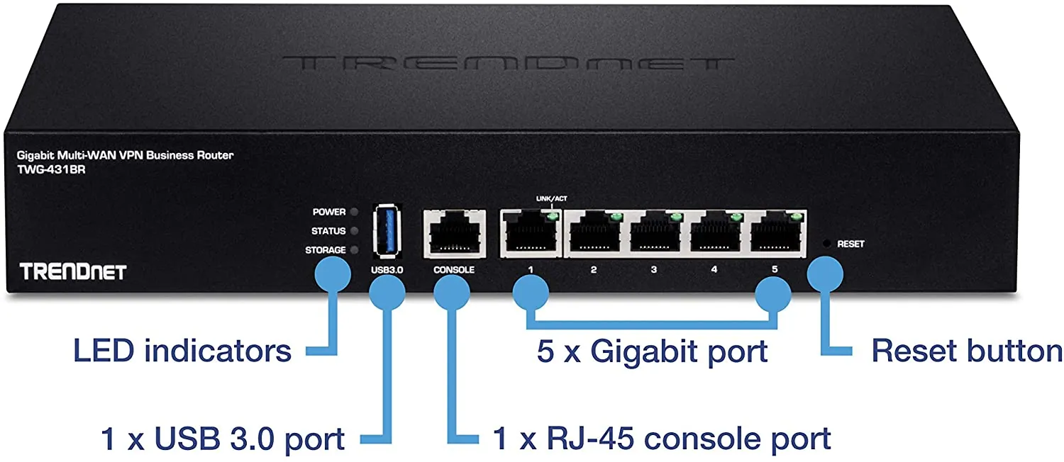 TRENDNET TWG-431BR — Gigabit Multi-Wan Vpn Business Router