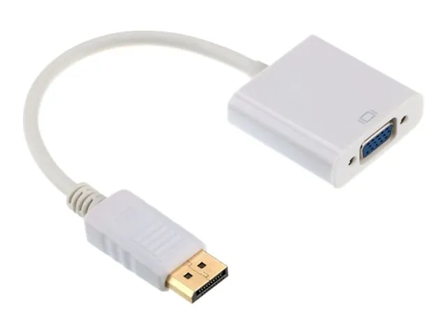4XEM 4XDPVGAW — 8 Inch DisplayPort to VGA Adapter - Male to Female