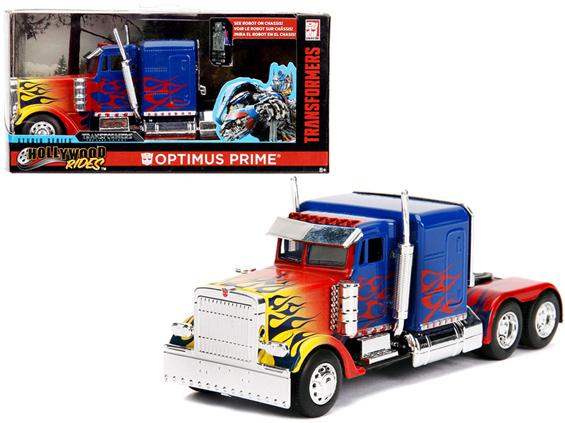 Jada Toys 99802 - Optimus Prime Truck with Robot on Chassis from Transformers 