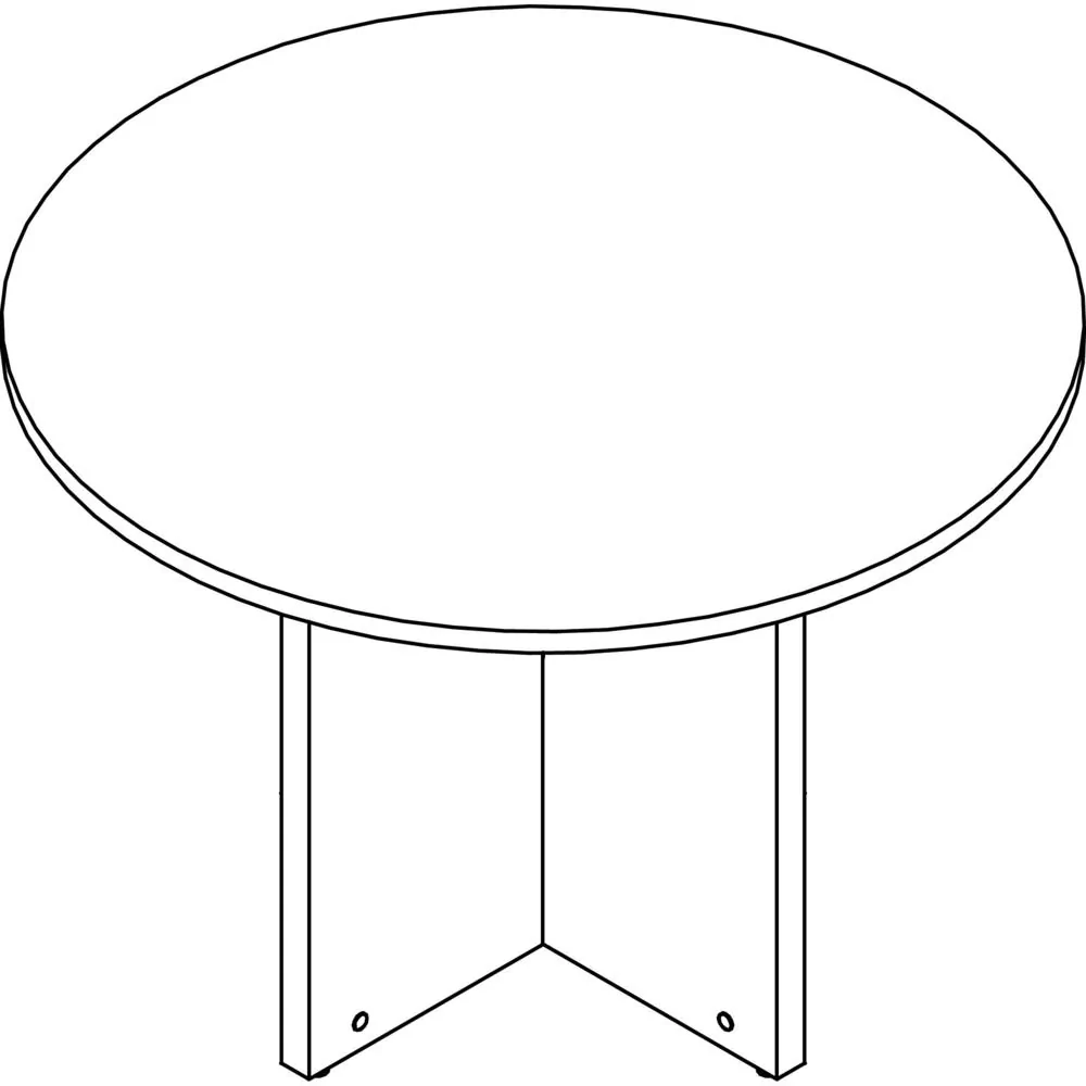 Lorell LLR PT42RGE — Lorell Prominence Round Laminate Conference Table - 29 x 42 , 1 Top, 0.1 Edge - Material: Laminate Surface, Particleboard, Thermofused Melamine (TFM) - Finish: Gray