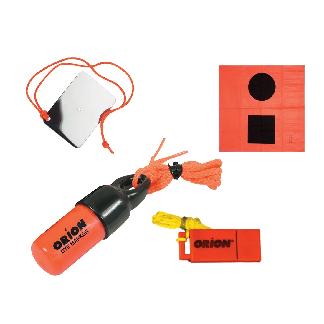 ORION POWER SYSTEMS 619 — Orion Emergency Signaling Kit - Flag, Whistle, Mirror, Dye