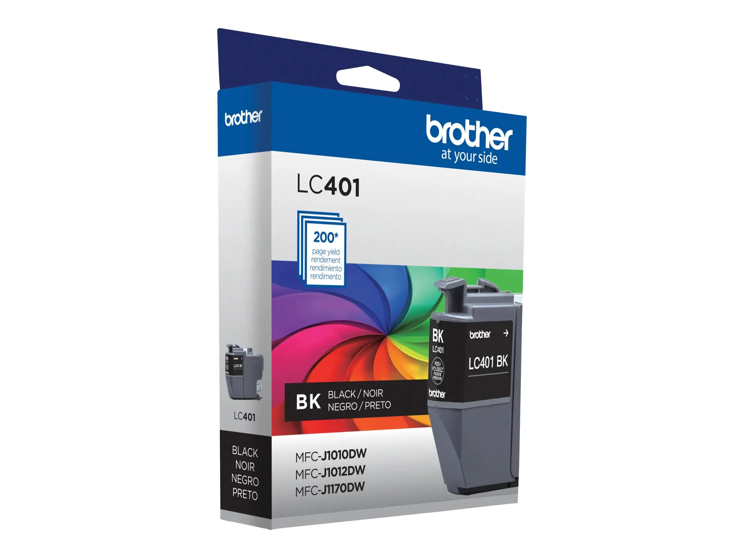 Brother LC401BKS — Brother LC401BKS Standard Yield Inkjet Ink Cartridge - Single Pack - Black - 1 Pack - 200 Pages