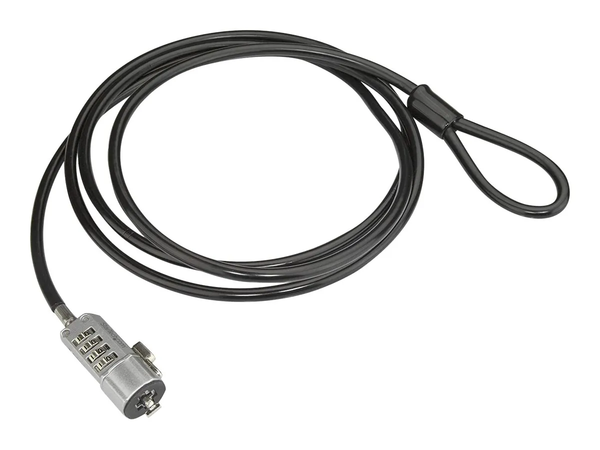 4XEM 4XLAPLOCK6B - 6FT Keyless Laptop Lock with 4-Digit Combination