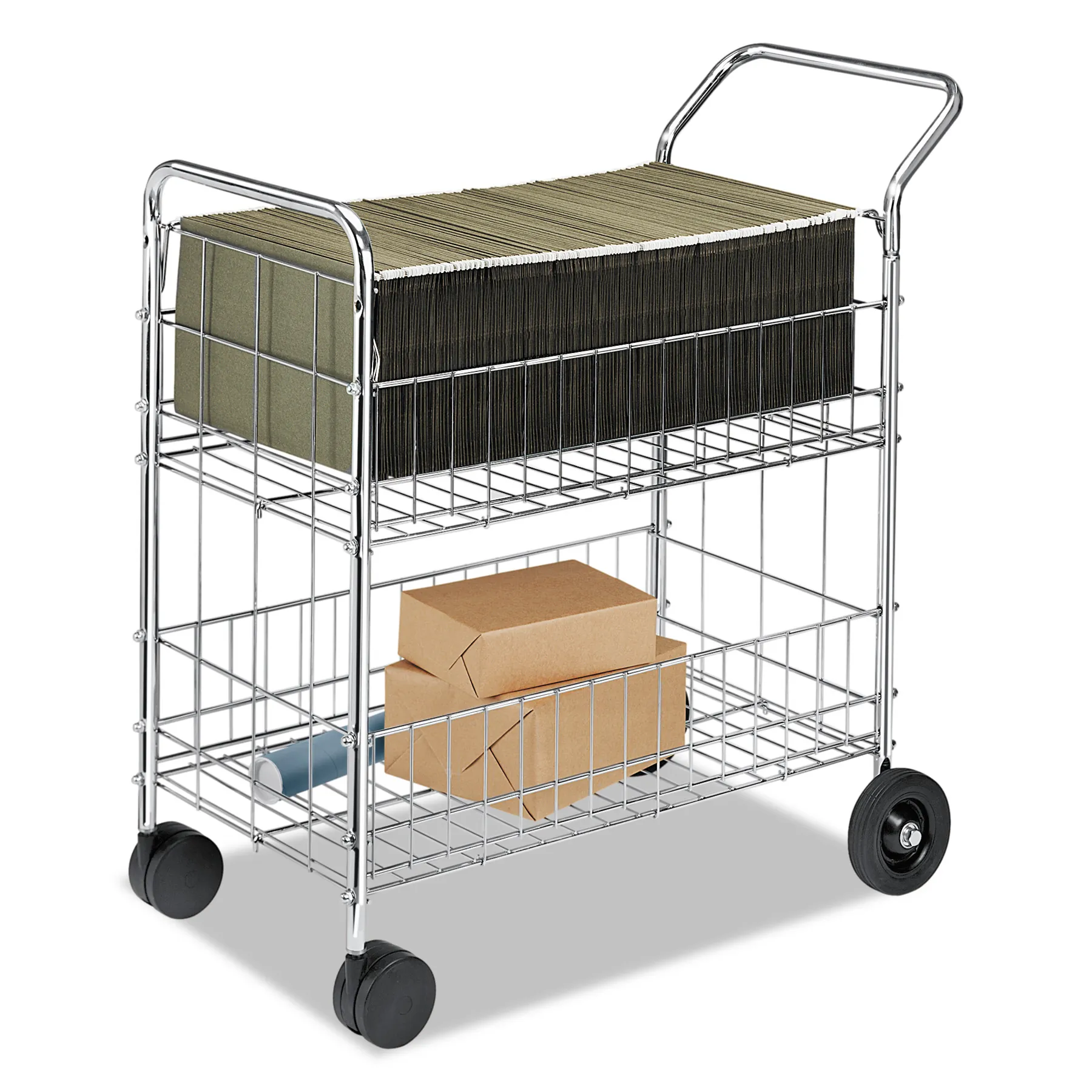 FELLOWES 40912 — TOP BASKET WITH ADJUSTABLE GUIDES HOLDS UP TO 150 LETTER OR LEGAL SIZE FILES. 20