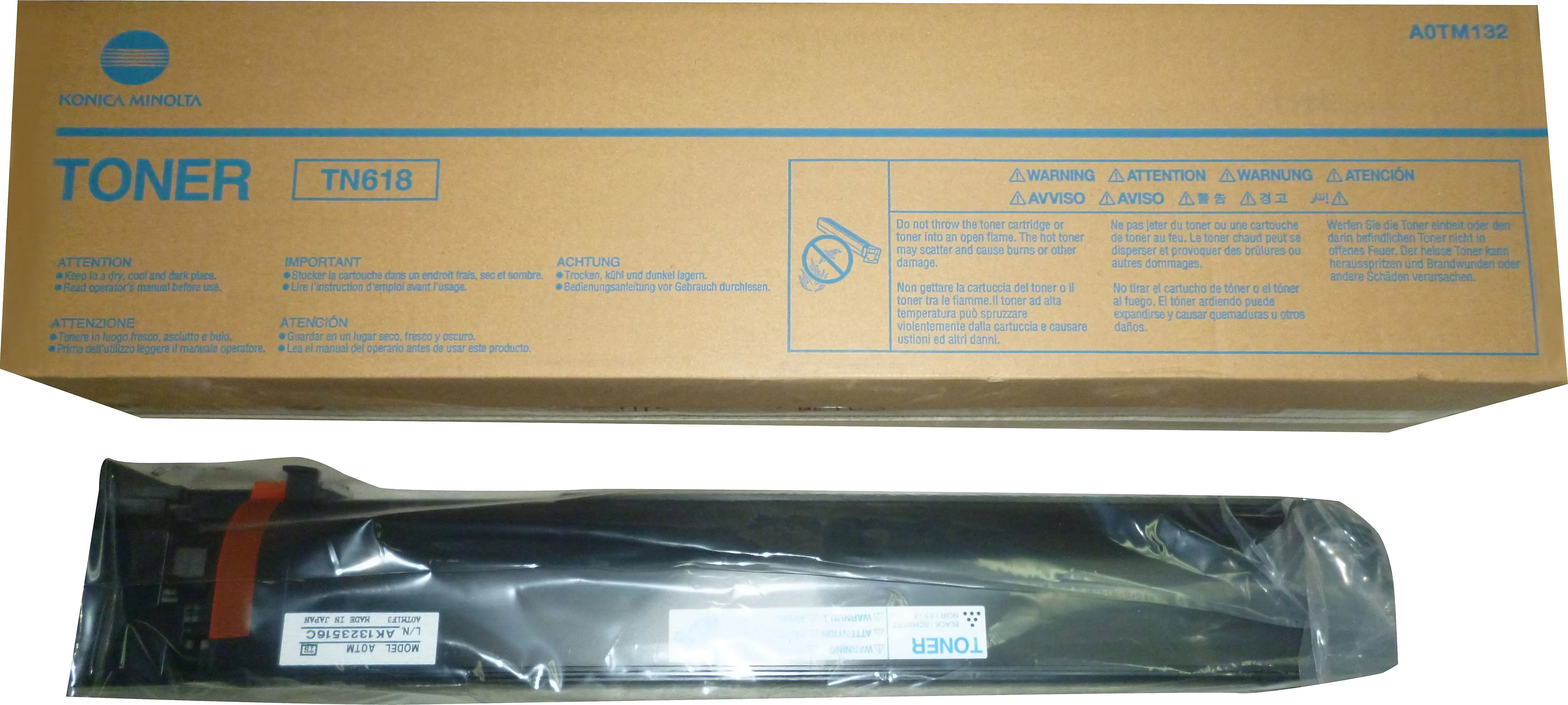 KONICA MINOLTA A0TM132 — Konica Minolta TN-618K Toner Cartridge - Laser - 37500 Pages - Black - 1 Each