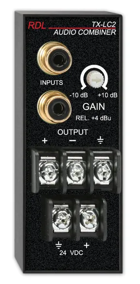 RDL TX-LC2 - Unbalanced to Balanced Audio Combiner with Dual Inputs