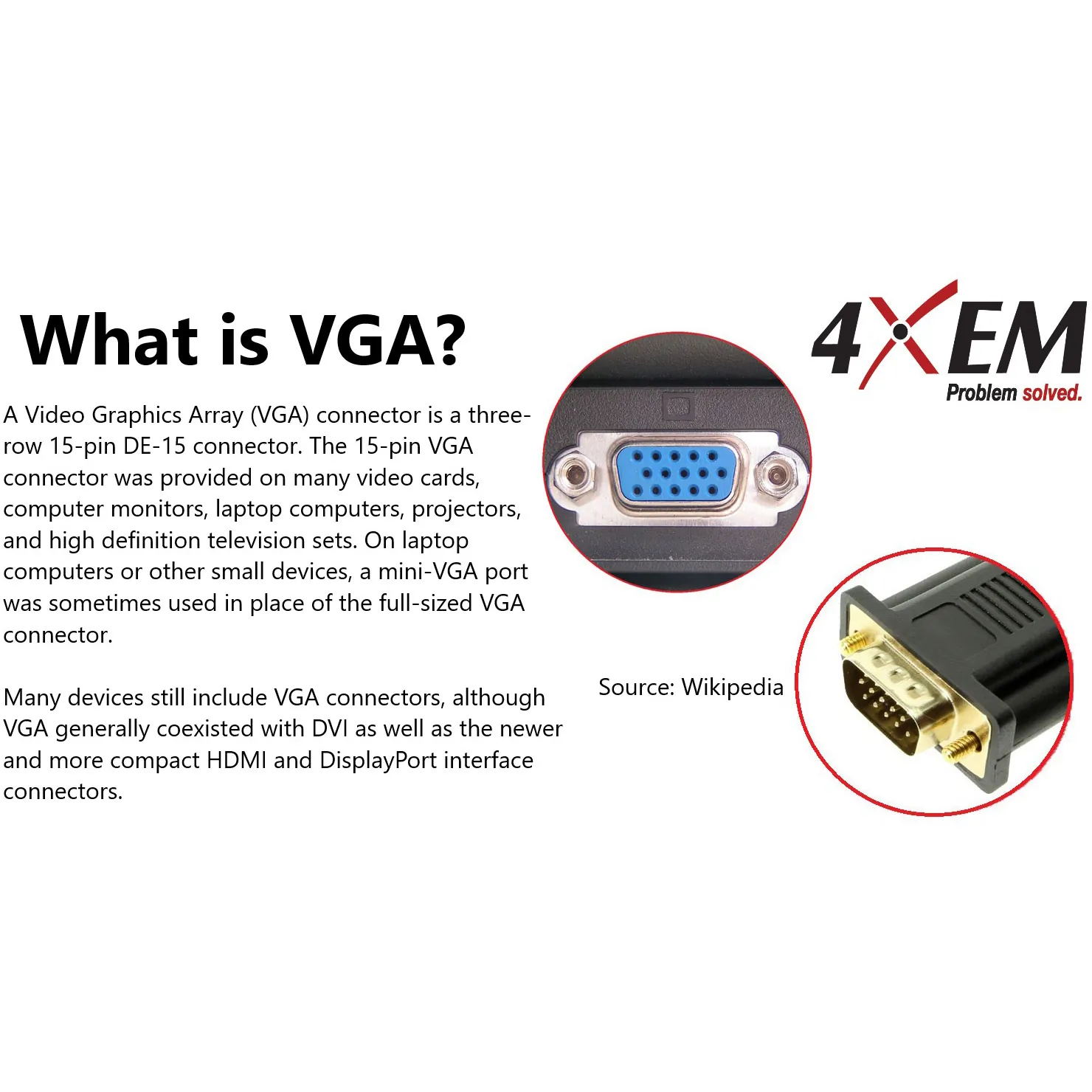 4XEM 4XHDMIVGAFAB — HDMI to VGA Adapter - 1920x1200 Resolution - Black