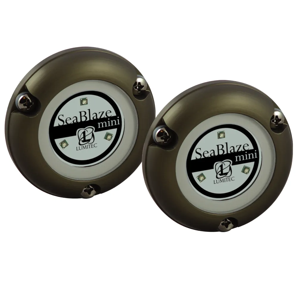 Lumitec 101245 — Lumitec SeaBlaze Mini Underwater Light Pair - White Finish