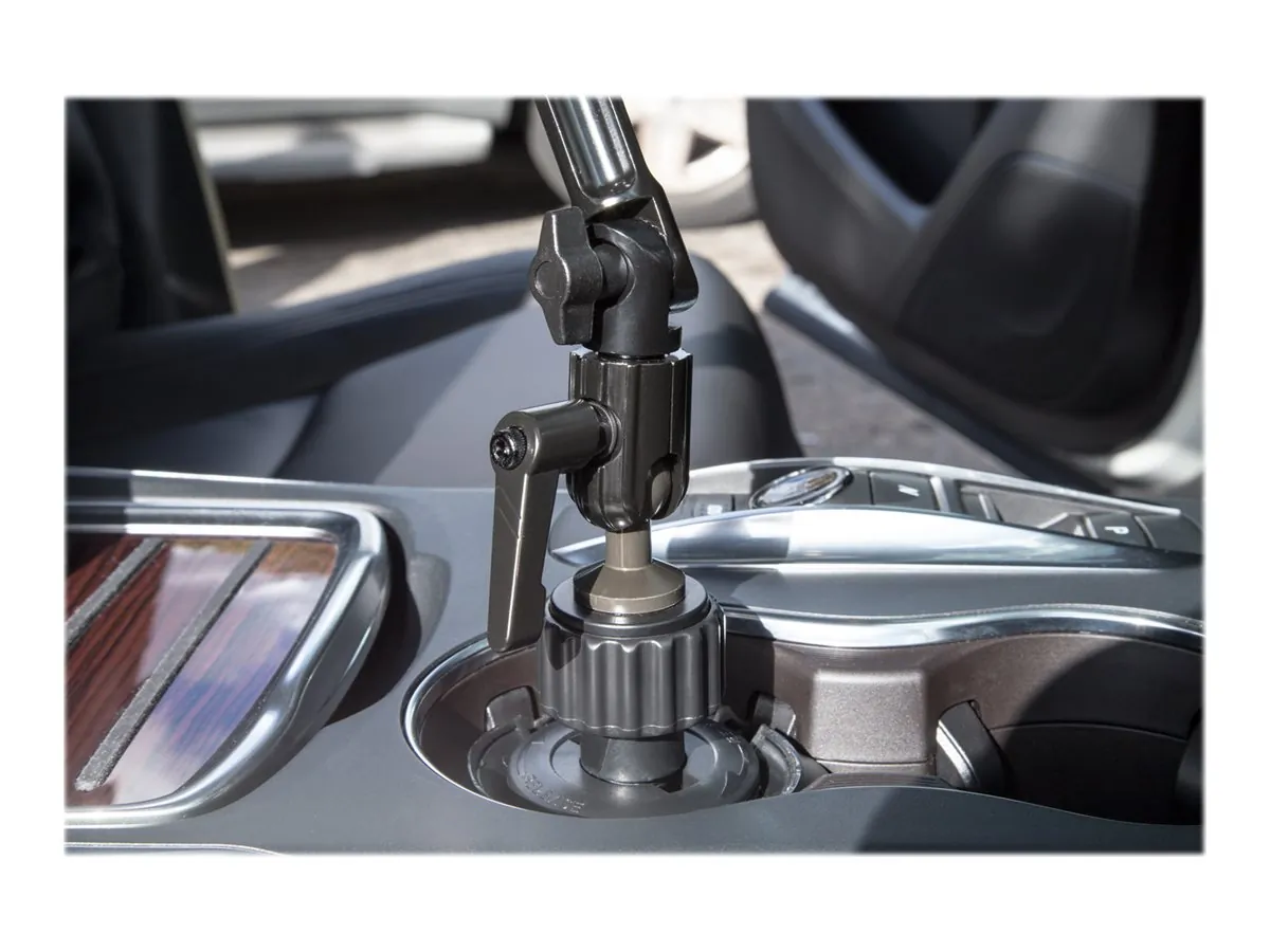 MountIt MI-7320 — Adjustable Tablet and iPad Car Mount with Cup Holder Base