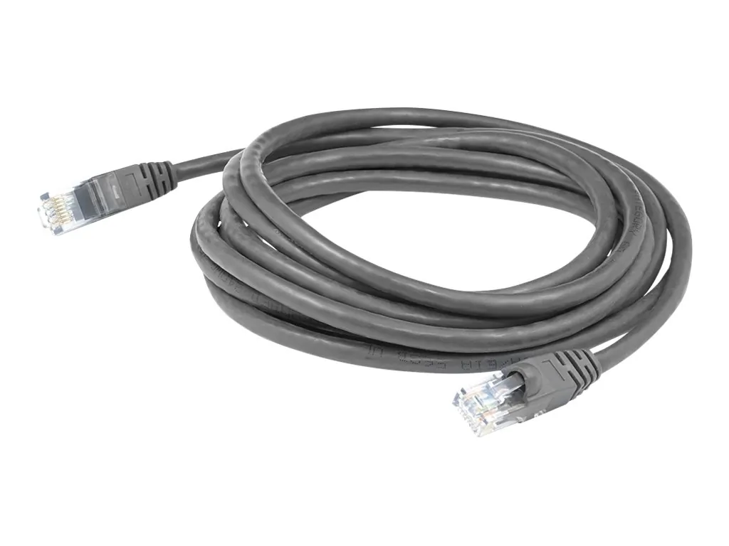 ADDON ADD-2-5FCAT6-GY — 2.5FT GRAY CAT 6 PVC ETHERNET CABLE SNAGLESS BUBBLE BOOT RJ-45 M/M