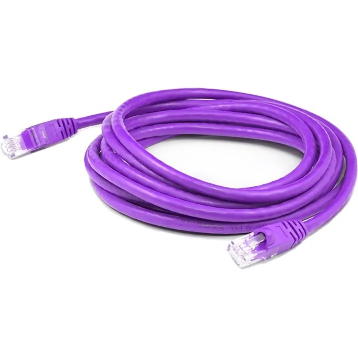 ADDON ADD-25FCAT6-PE — ADDON 25FT PURPLE CAT 6 PVC ETHERNET CABLE SNAGLESS BUBBLE BOOT RJ-45 M/M