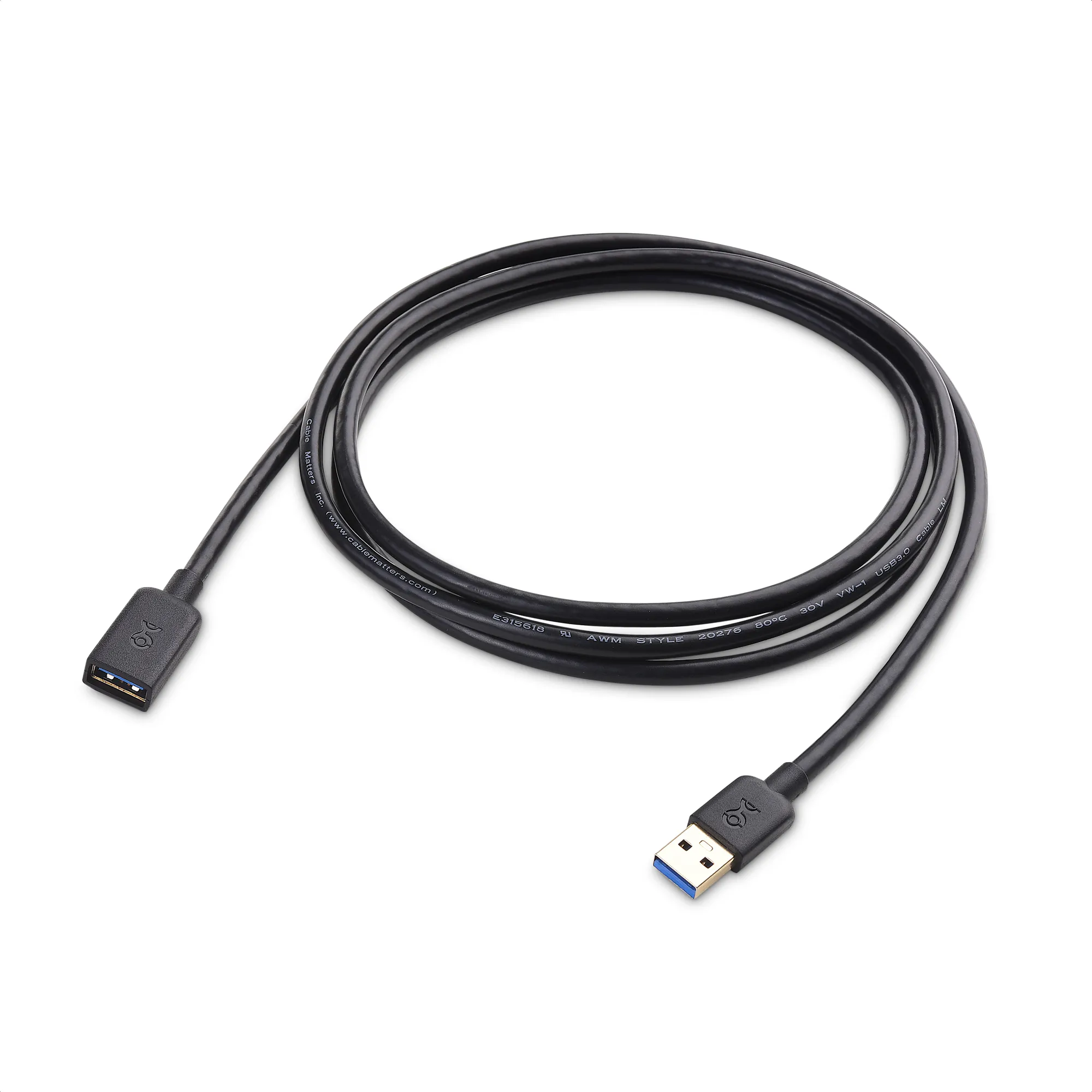 CABLE MATTERS 200008-BLACK-6 — 6 FT USB 3.0 EXTENSION CABLE