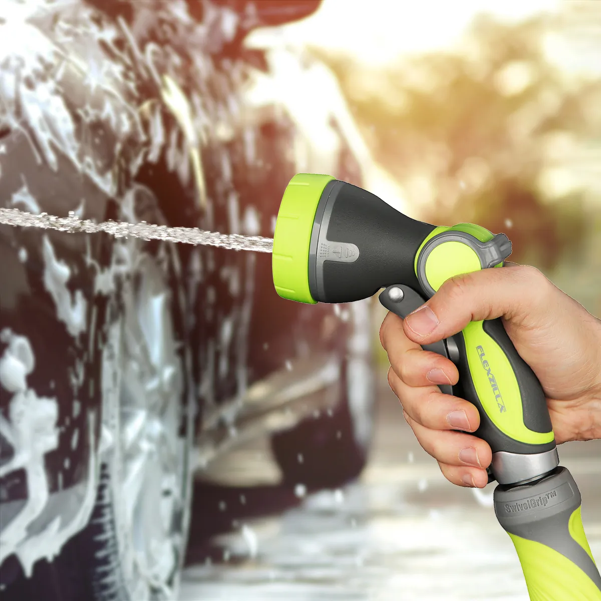 FLEXZILLA NFZG61 — Flexzilla Heavy Duty Pistol Grip Hose Nozzle - Ergonomic Design